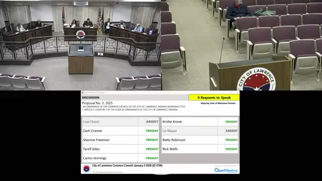 Several ordinances remain pending and a council rules resolution was tabled at Lawrence City meeting