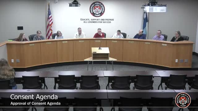 Board approves consent agenda and seniority list, and recognizes retiring paraprofessional