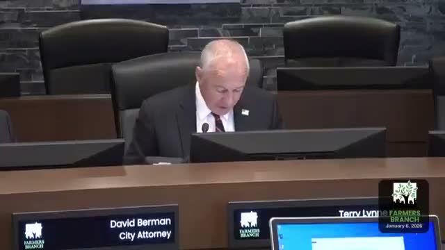 Farmers Branch council reviews Charter Review Committee topics, flags ethics panel and capital‑plan timing