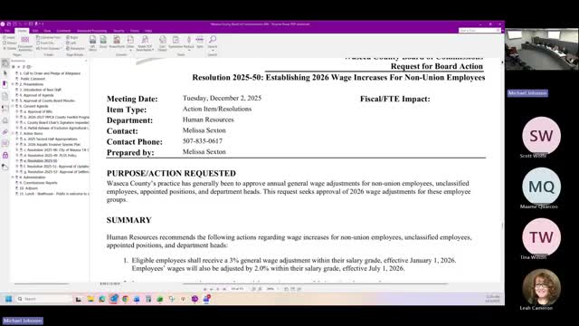 Waseca County adopts updated personnel policies, including Minnesota paid leave compliance; some commissioners dissent