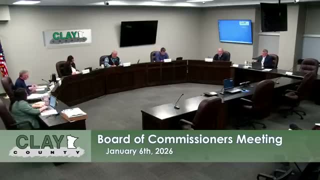 Clay County board elects Jenny Mogel chair, Kravanoff vice chair; approves 2026 meeting schedule and routine resolutions