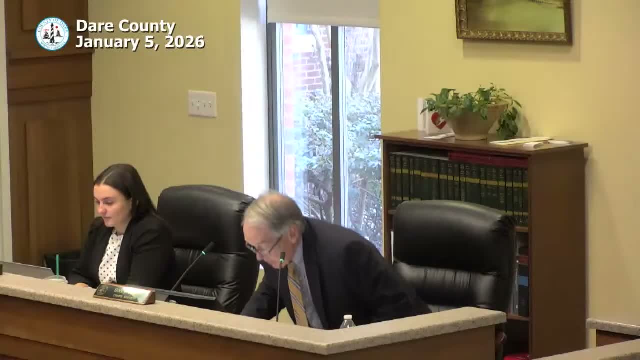 Dare County commissioners approve event‑site signal, pier‑length change, childcare update and stormwater contract authority