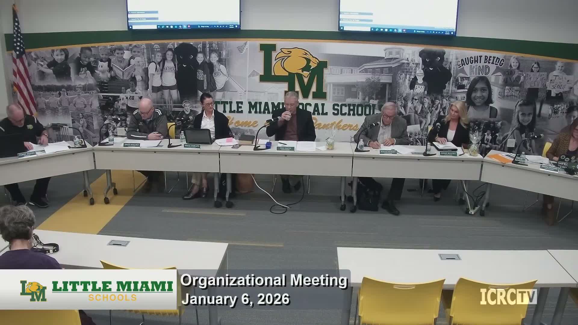 Little Miami board elects Wallace president, Bullock vice president; sets meetings for fourth Wednesday at 6 p.m.