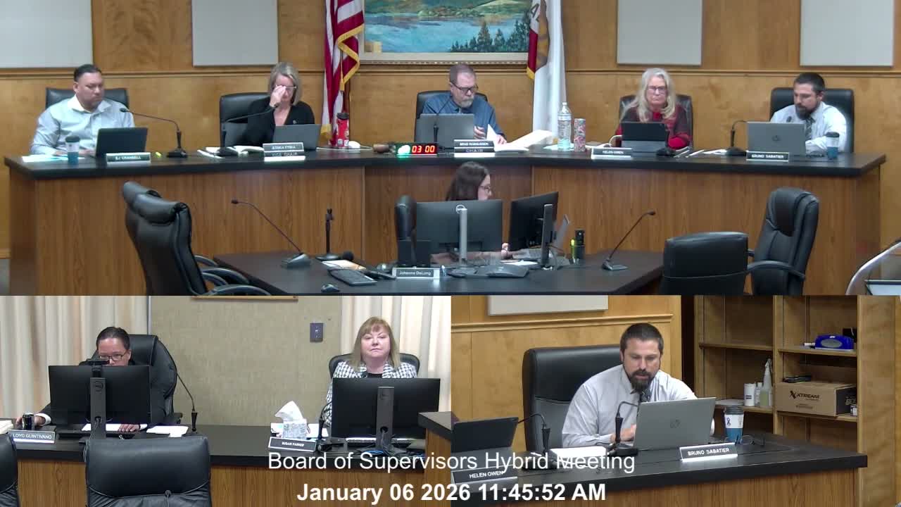 Supervisors outline town halls, meetings and a potential USDA discussion on the Potter Valley project