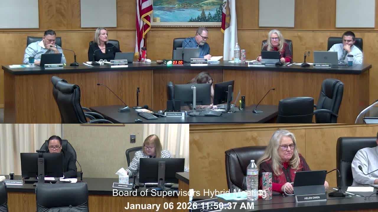 Supervisors flag Hidden Valley Levee deterioration and Morgan Valley Road slide; Central Park tax issue noted