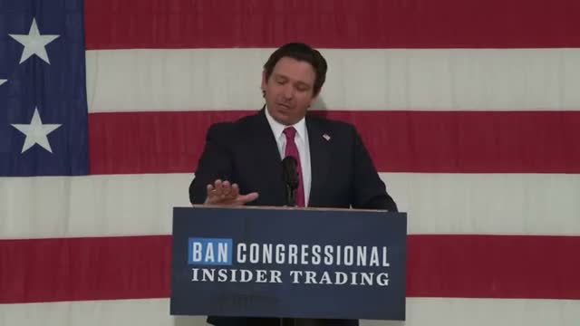 DeSantis and Rep. Luna push ban on congressional stock trading; Florida to add 'no-trade' checkbox for federal candidates