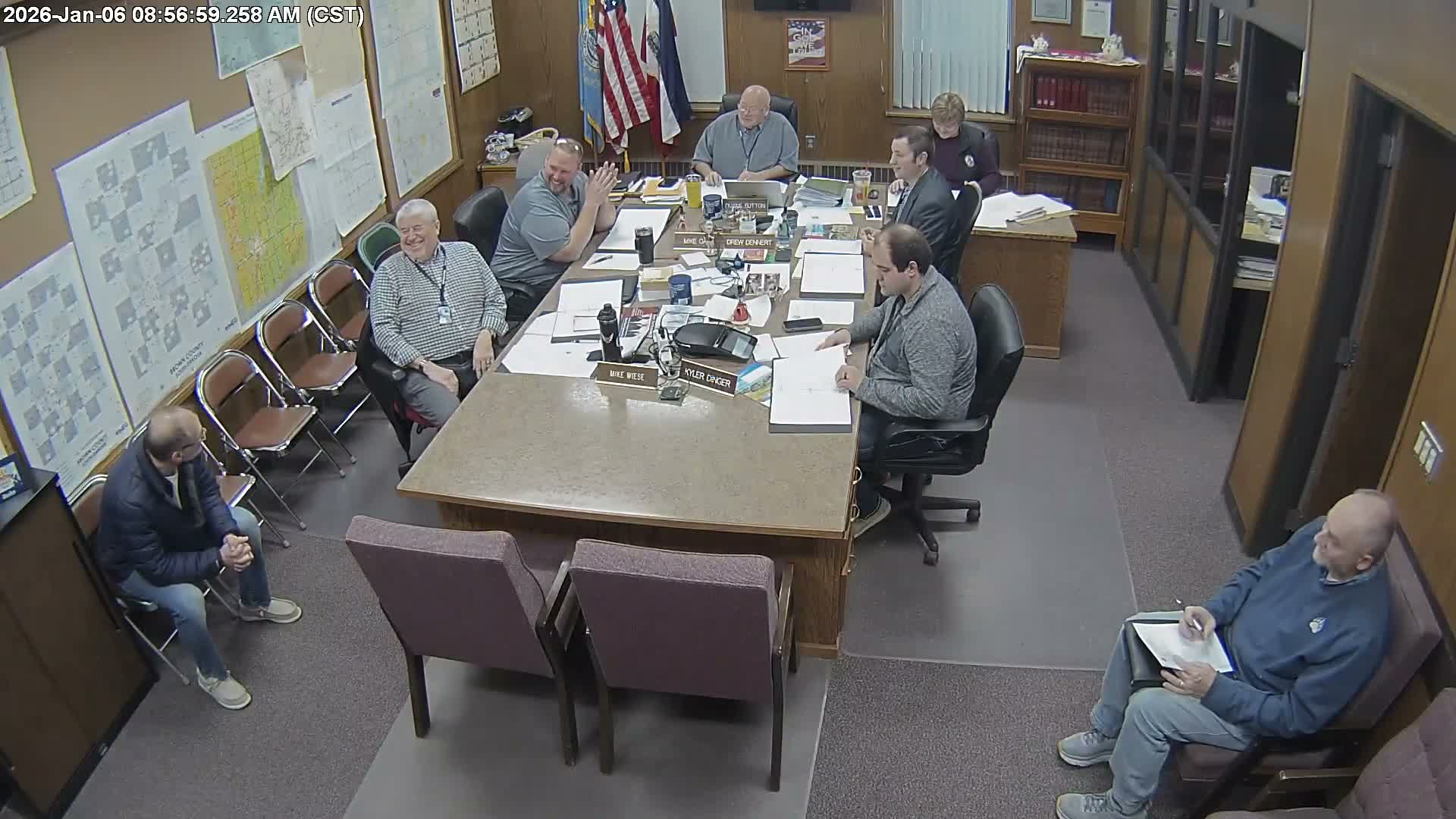 Brown County Commission elects leadership, adopts routine 2026 policies and approves inmate‑housing contract