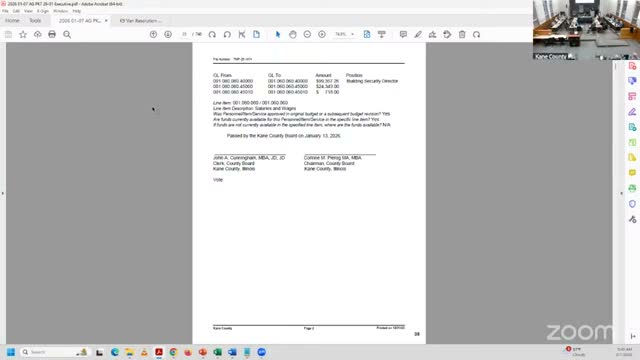 Votes at a glance: Resolutions and ordinances approved by Kane County executive committee (Jan. 6, 2026)