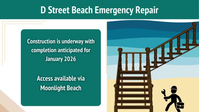 Encinitas update: D Street staircase rehab, temporary fire station, concert and free waste collection