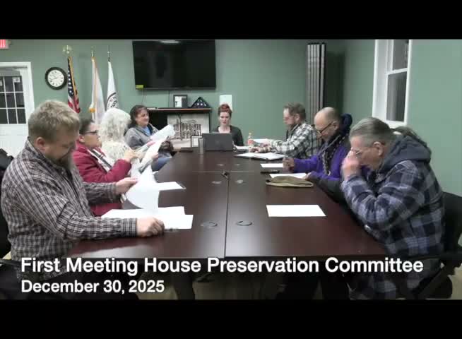 First Meeting House in Hubbardston: safety upgrades complete, smoke-alarm sign-off and preservation restrictions remain