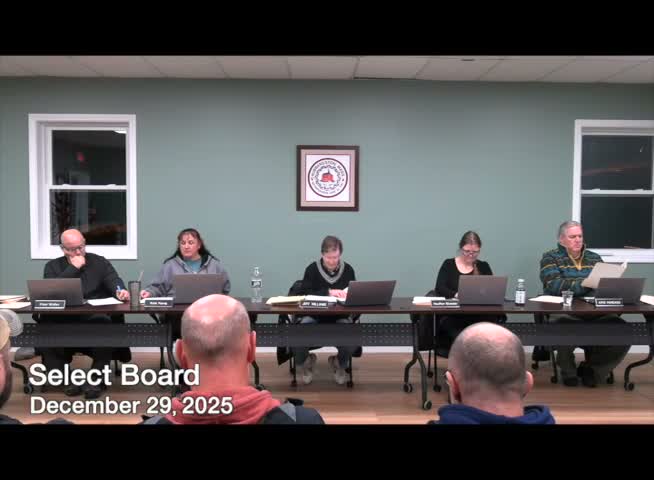 Select Board extends interim TA role, narrows interim-TA candidates and authorizes several personnel offers