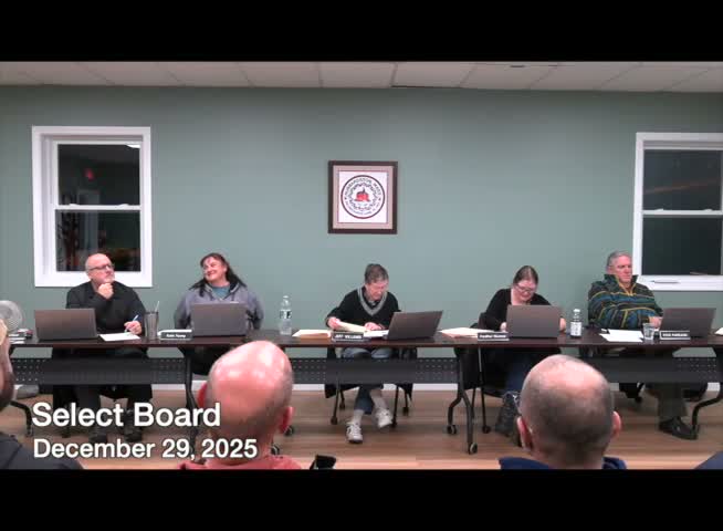 Board approves emergency plowing for Plum Tree Lane, requires liability releases and seeks $3,000 reserve-fund transfer