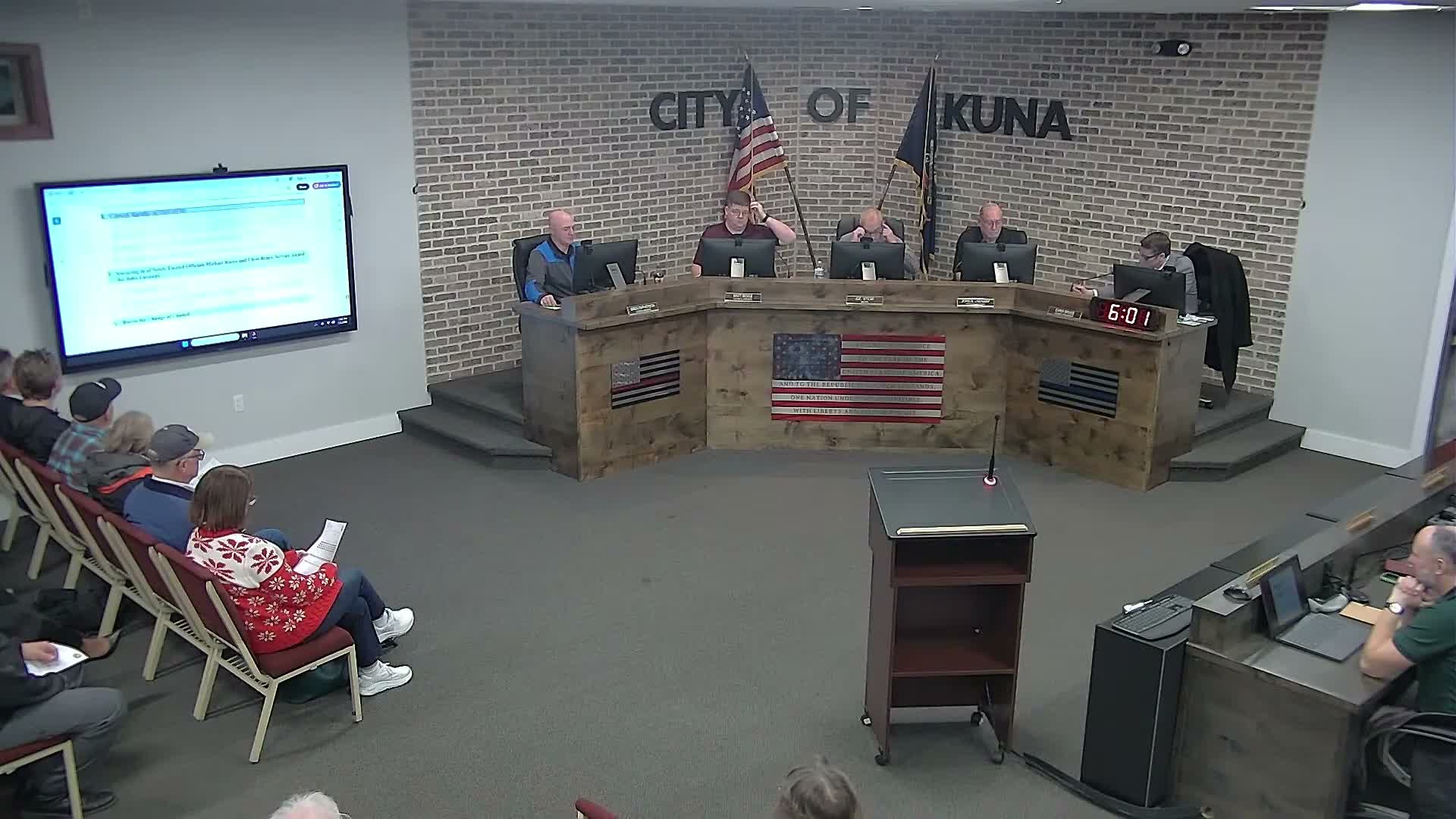 Kuna City swears in two newly elected members, honors departing councilor and elects a new council president