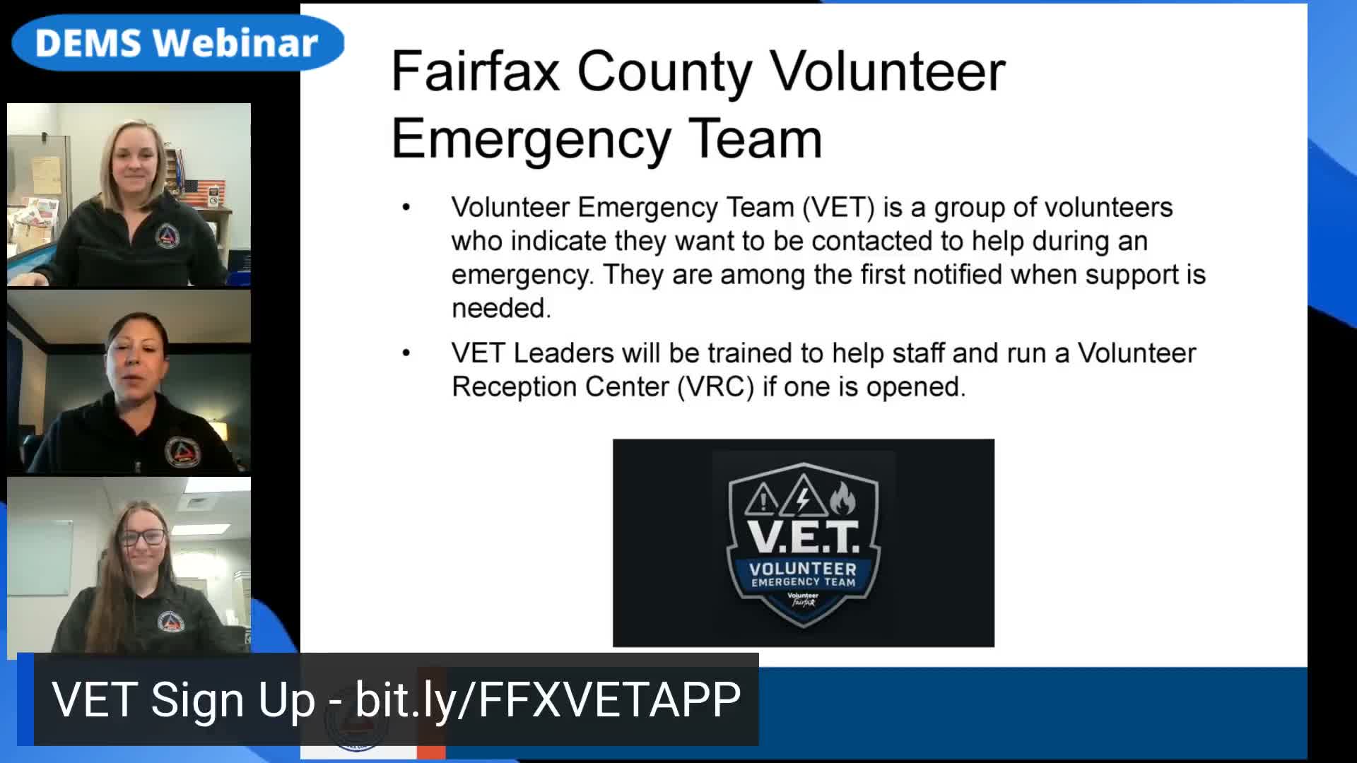 Fairfax County invites residents to join Volunteer Emergency Team, offers leader training