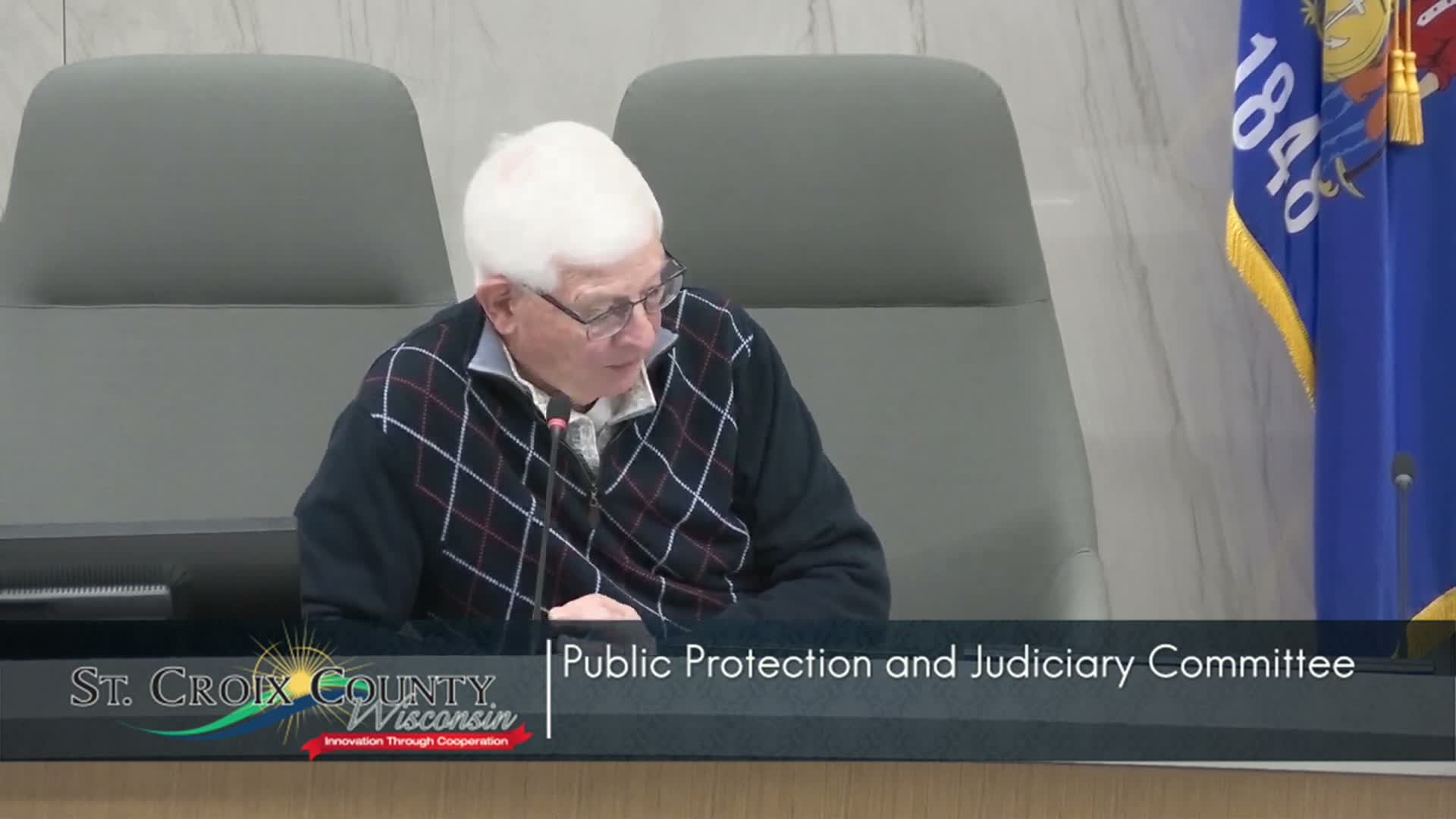 Committee to tour justice support services and sheriff's office; members thank staffer Janet