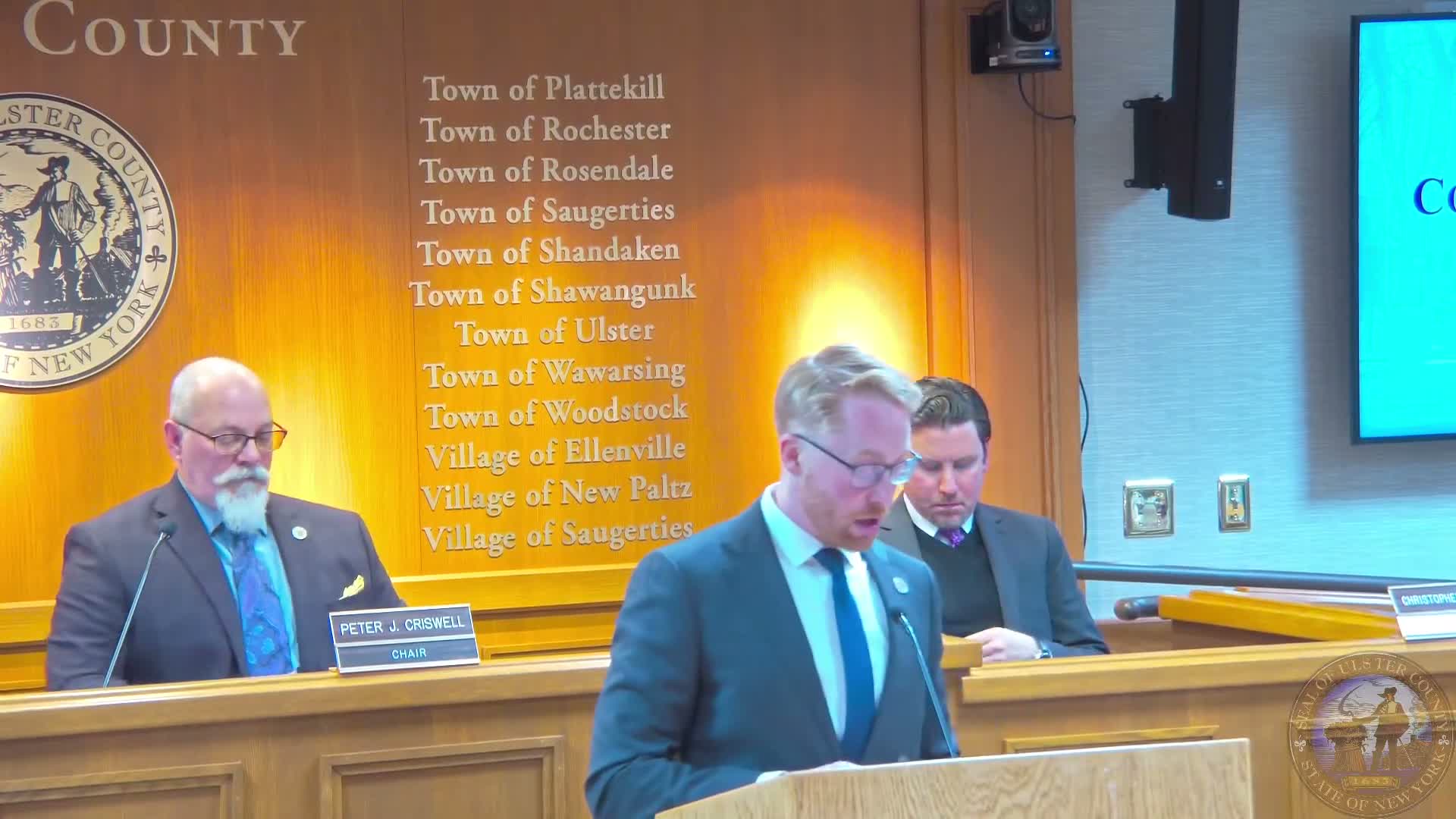 Ulster County Legislature adopts organizational rules, clerk appointment and committee structure in 23–0 block vote