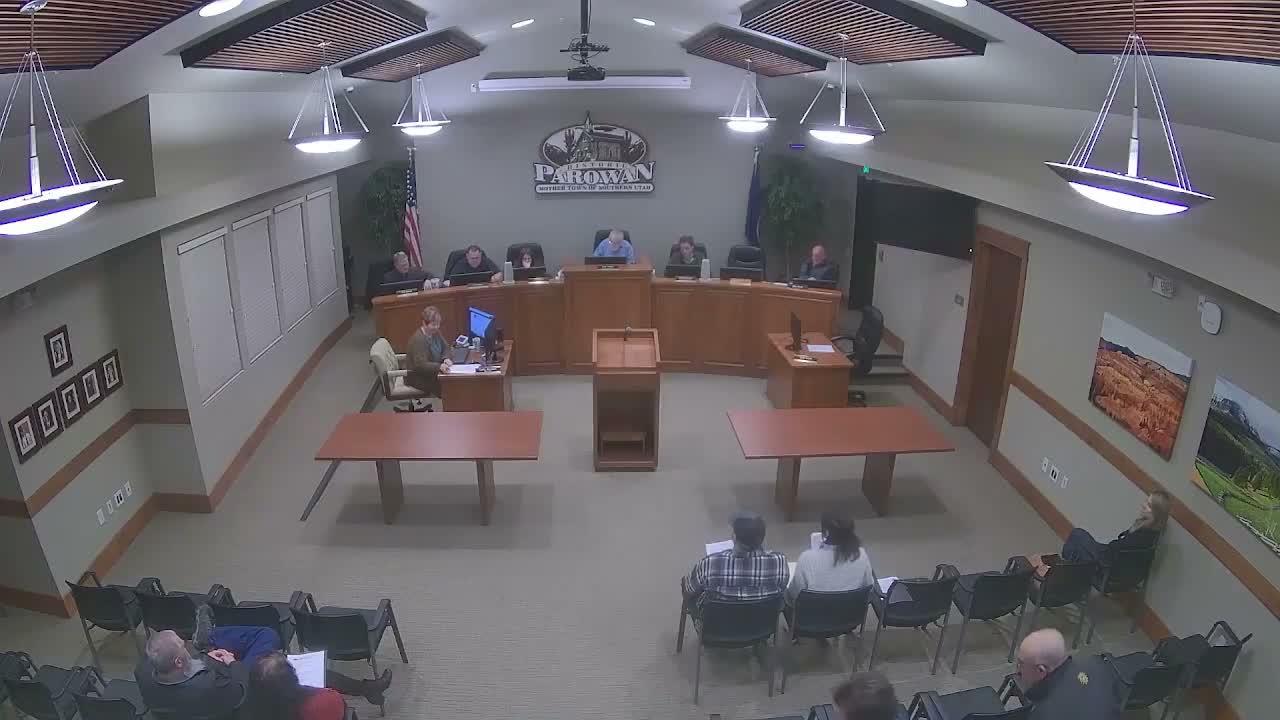 Parowan planners recommend road‑section changes to council after public‑works and fire safety warnings