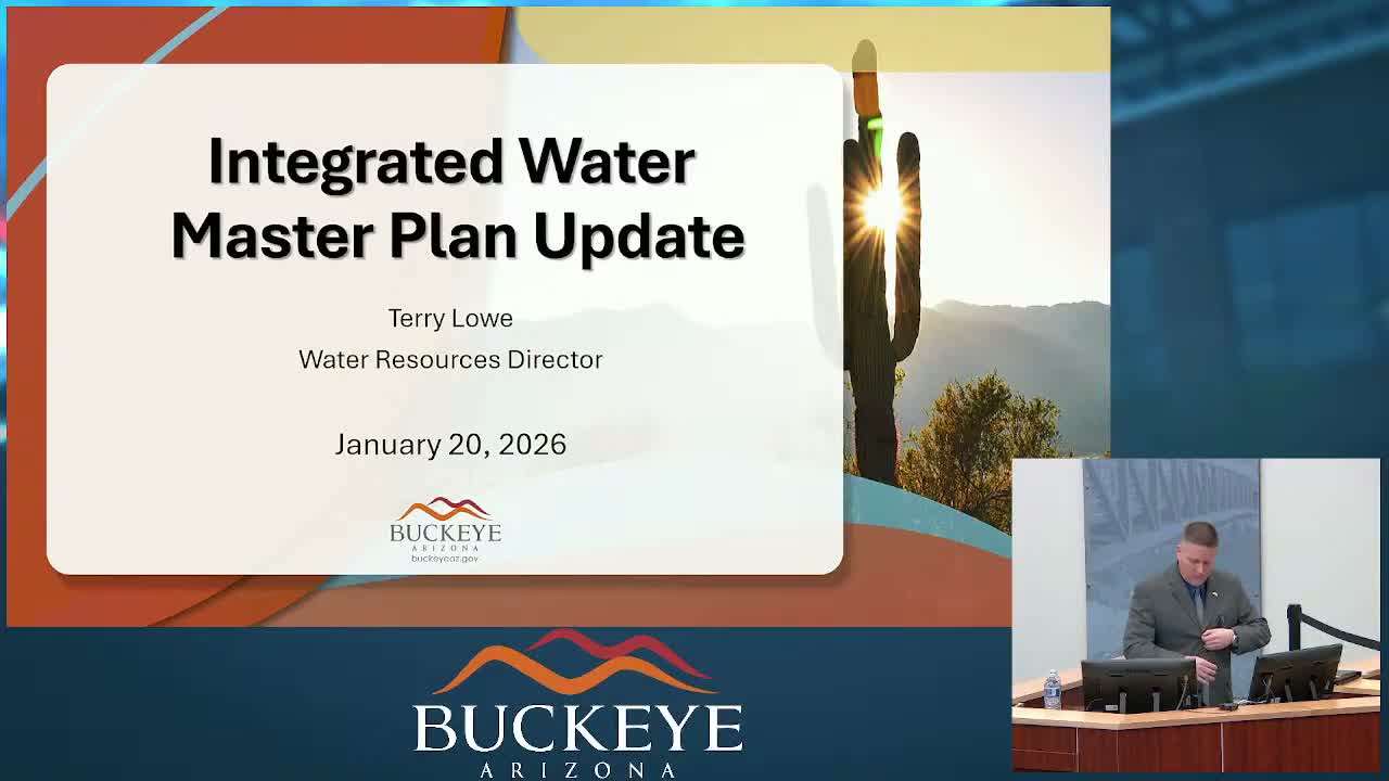 Buckeye adopts 2025 Integrated Water Master Plan update to guide long‑range water and wastewater infrastructure