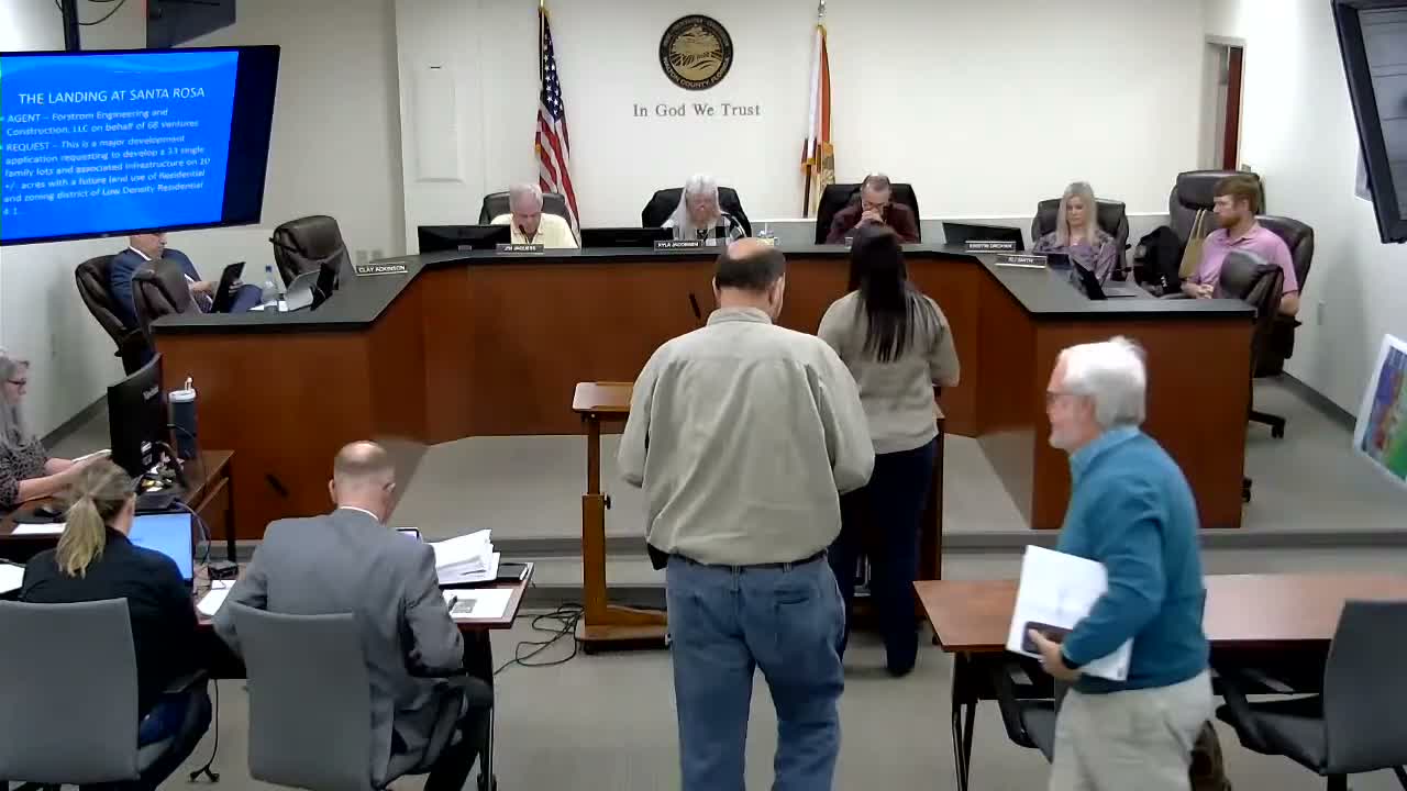 Commission forwards The Landing at Santa Rosa (33 lots) after environmental updates