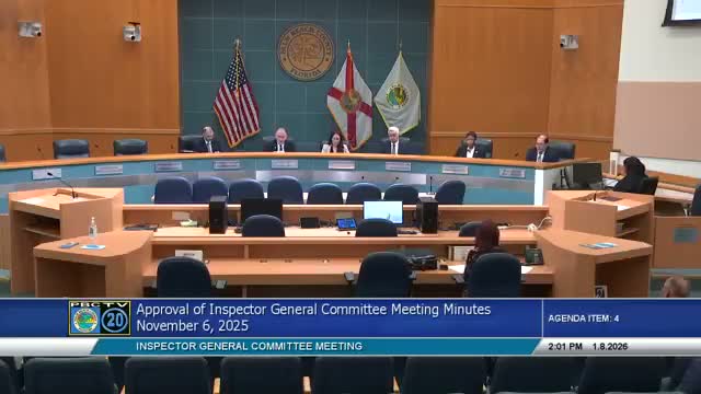 Inspector General Committee approves job description, authorizes immediate posting