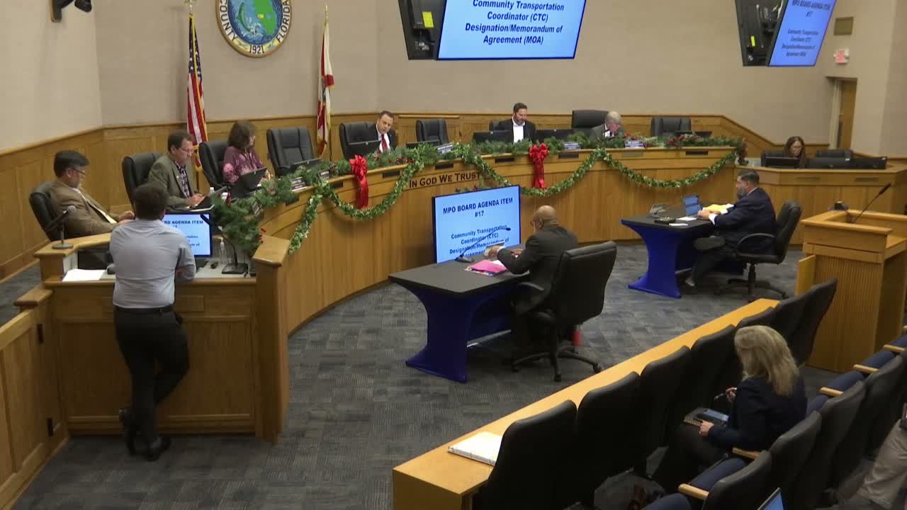 MPO recommends designating Charlotte County Transit as the Community Transportation Coordinator for five years