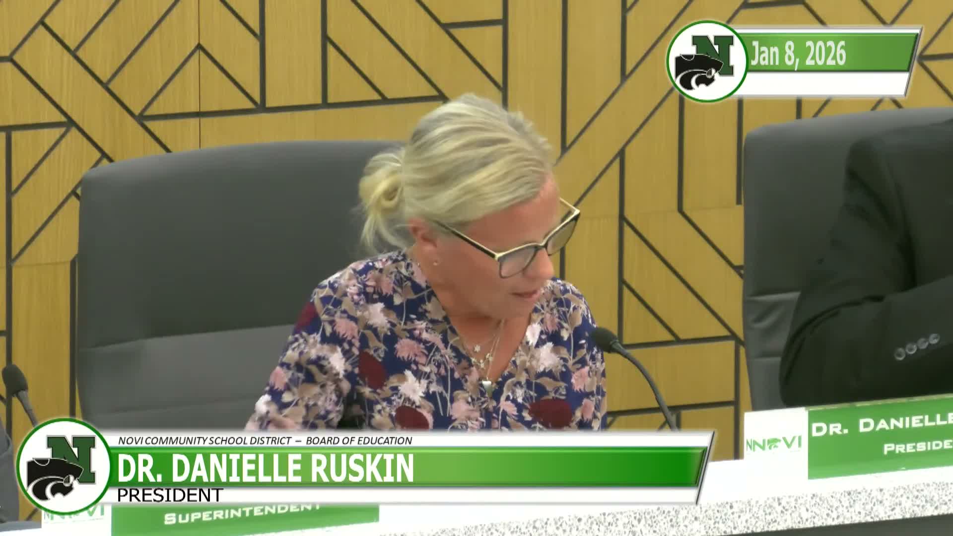 Novi board recognizes teacher Katie James for National Board Certification