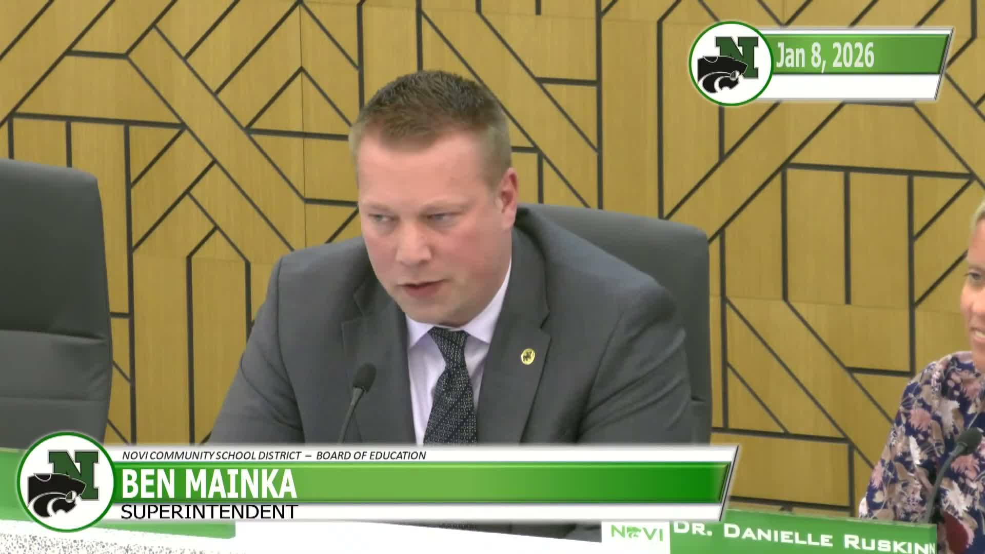 Novi Middle School students tell board about trips, language offerings and upcoming events