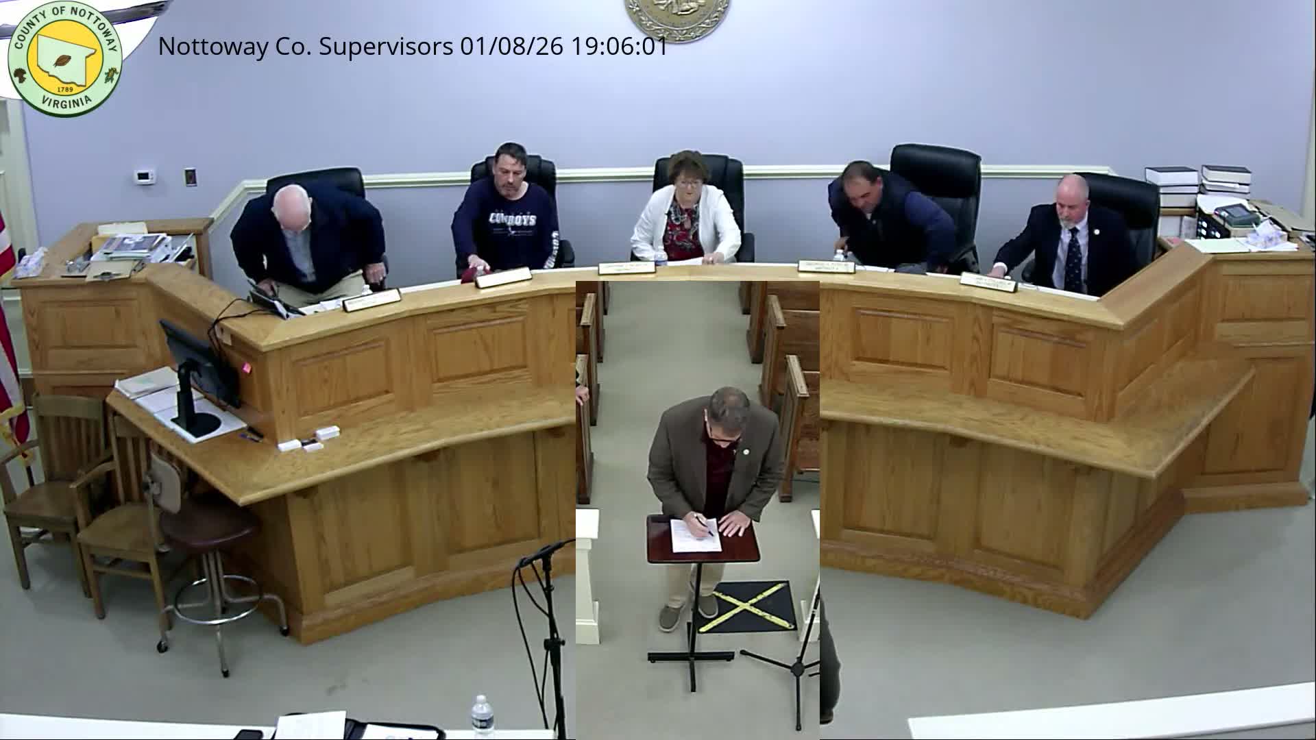 Nottoway County board elects 2026 leadership, confirms meeting schedule and committee rosters