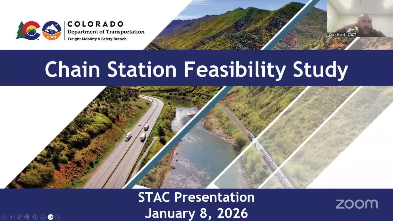 CDOT study: Colorado has ~130 chain stations; pilot tech, more parking and private chain‑installation program proposed