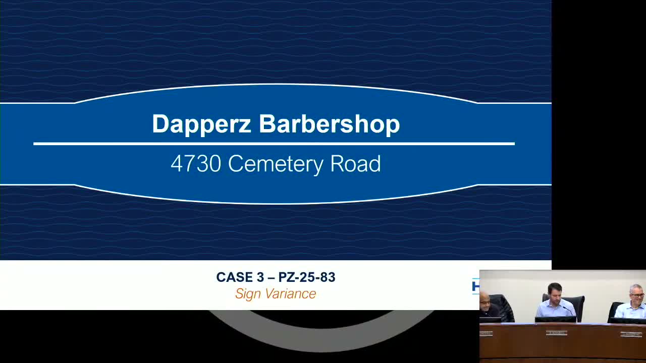 Commission approves slightly oversized wall sign for Dapper's Barber Shop