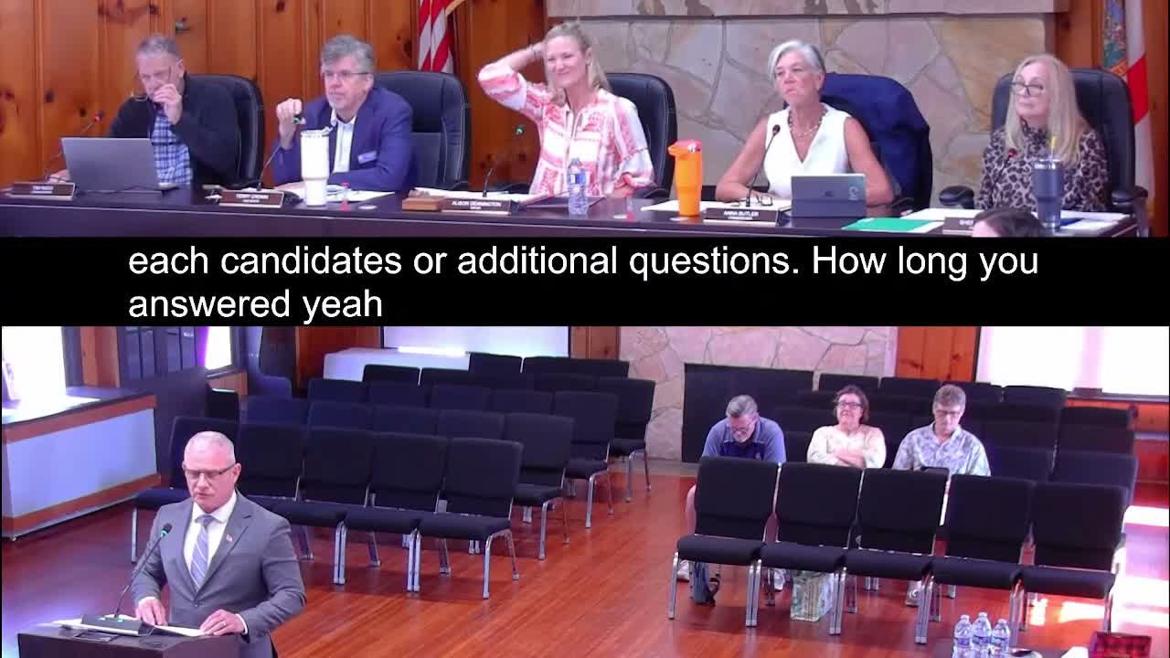 Candidate Thomas emphasized staff morale, emergency readiness and road maintenance in Melbourne Beach manager interview