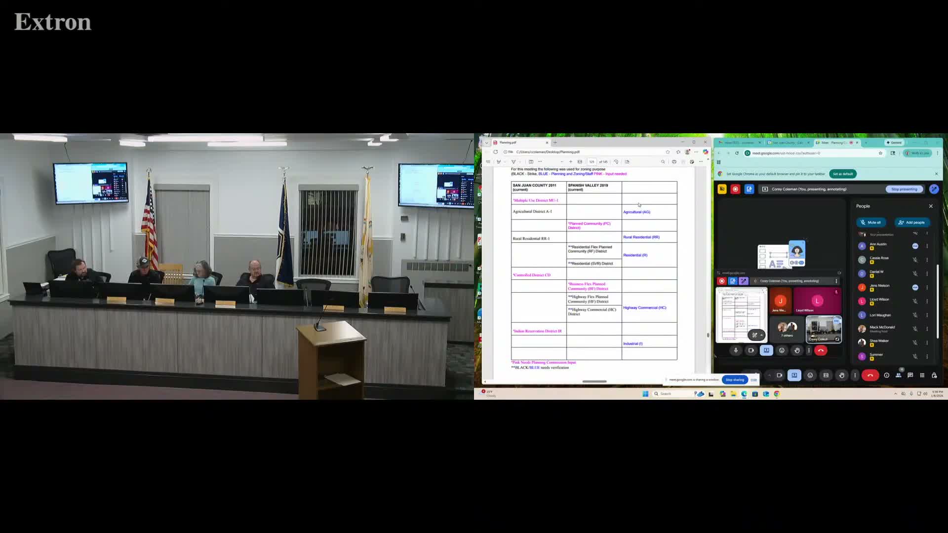 Commission to strike Chapter 13 (Indian reservation) from county use table; staff to return with amendment