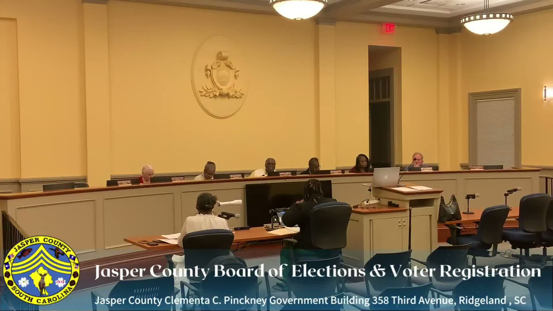 Jasper County commissioners approve agenda, hear elections report and set budget for next meeting