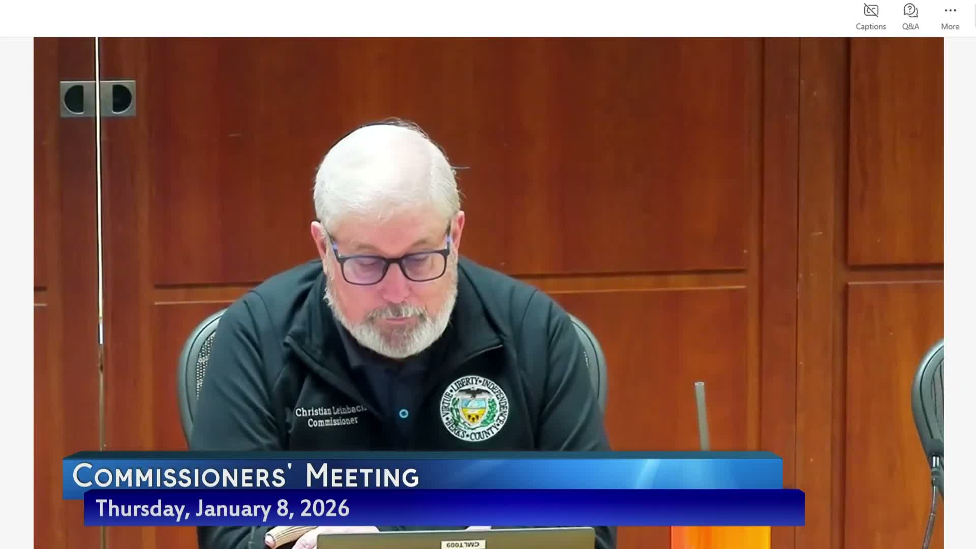 Berks County finance officers report stronger‑than‑expected pension valuation and weekly disbursements