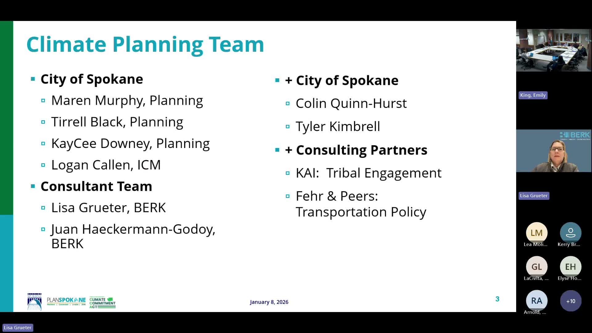 Spokane staff present draft climate policies after focus‑group engagement; board readies Feb. vote