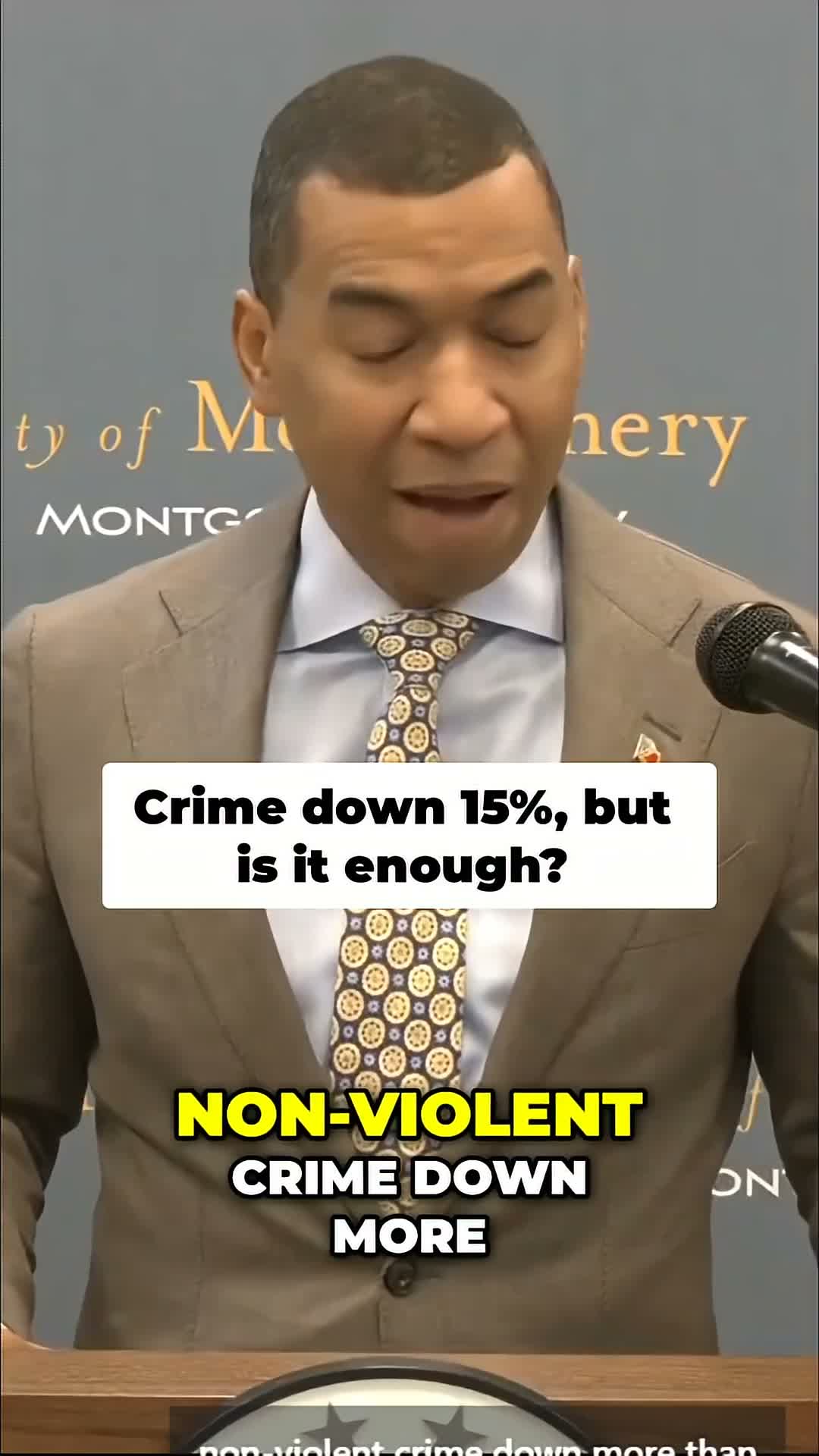 Montgomery City briefing reports drops in crime but speaker says declines “are not enough”