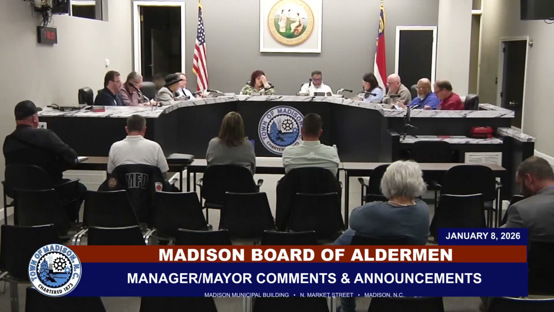 Madison board requests hold-harmless agreement for contractor trailer in River Park; clarifies park opening procedures