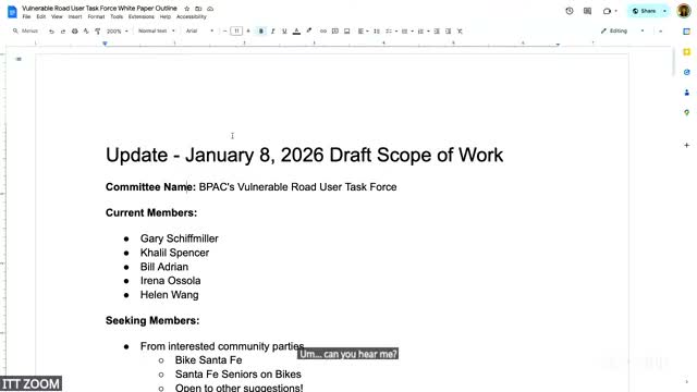 BPAC creates Vulnerable Road User Task Force to analyze crashes, charging and outcomes