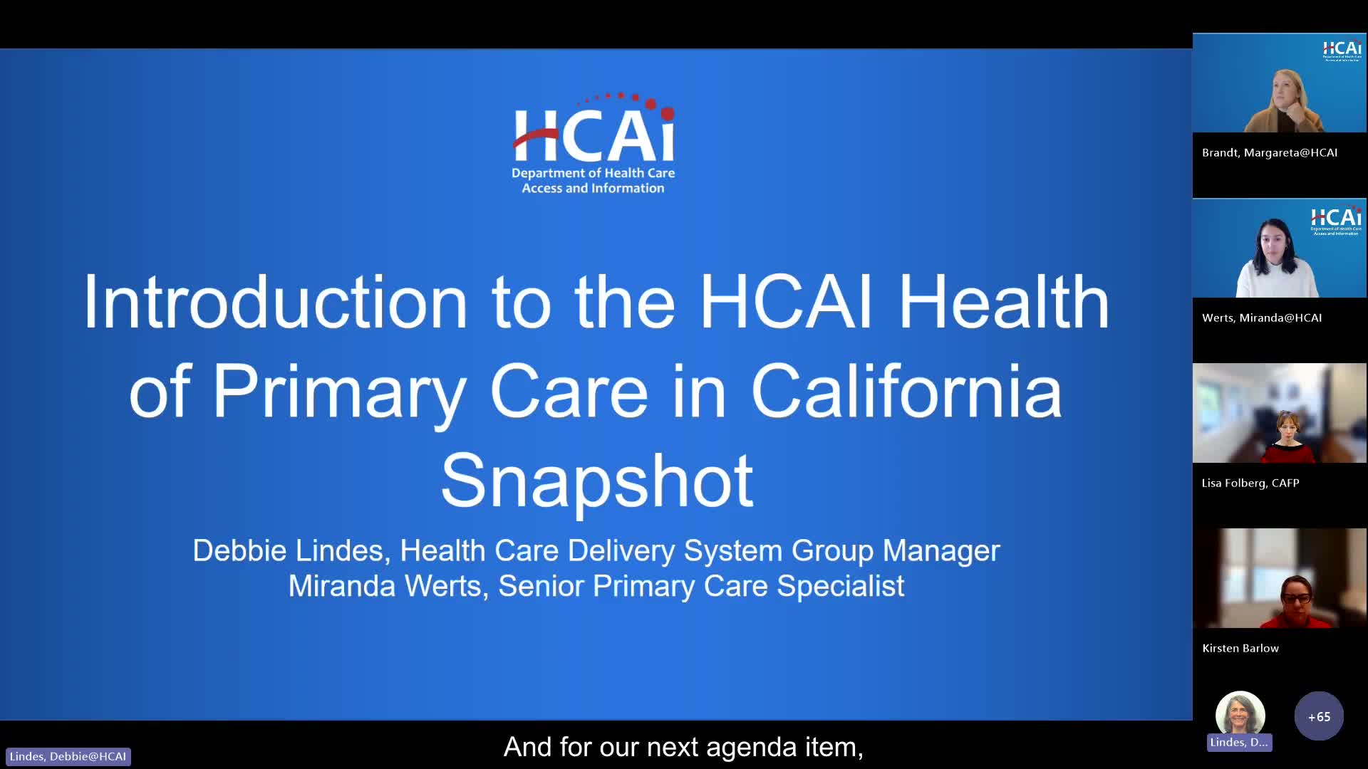 HCAI to publish a Health of Primary Care in California snapshot, phased through 2027