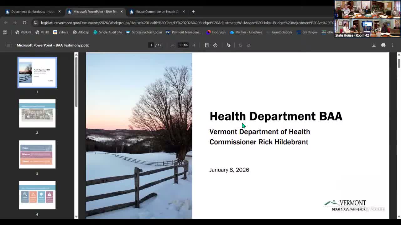 New Vermont health leader emphasizes immunizations, substance‑use treatment gaps and access to care