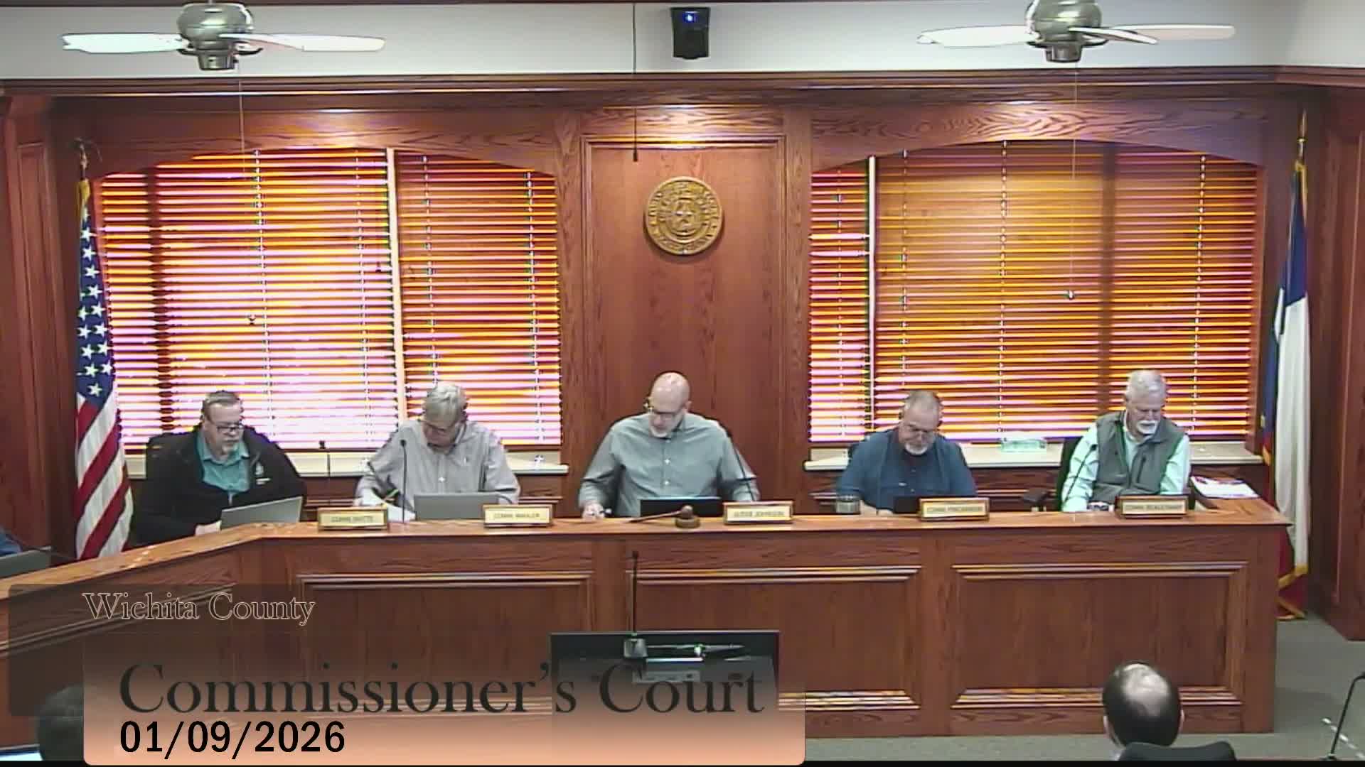 Wichita County reviews policy manual edits: remote-worker lodging, time-and-attendance changes and holiday pay language