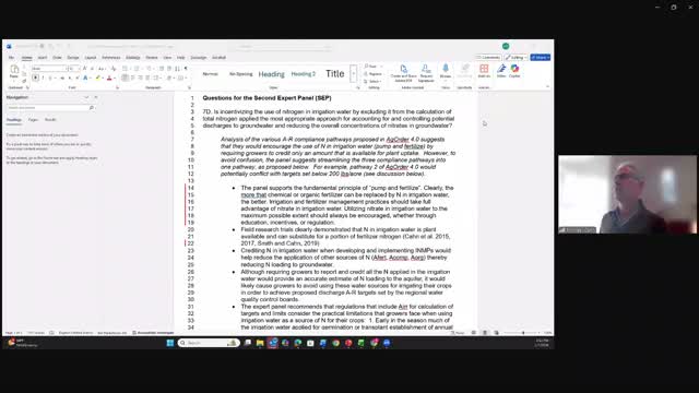 Panel técnico debate excepciones y tres 'pathways' para acreditar nitrógeno del agua de riego