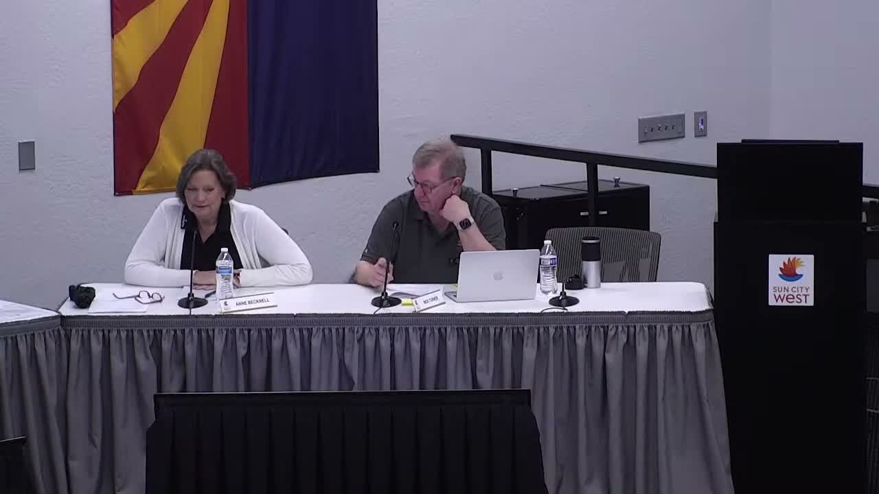 Sun City West budget committee recommends reappointing CliftonLarsonAllen as auditor for 2026–2030