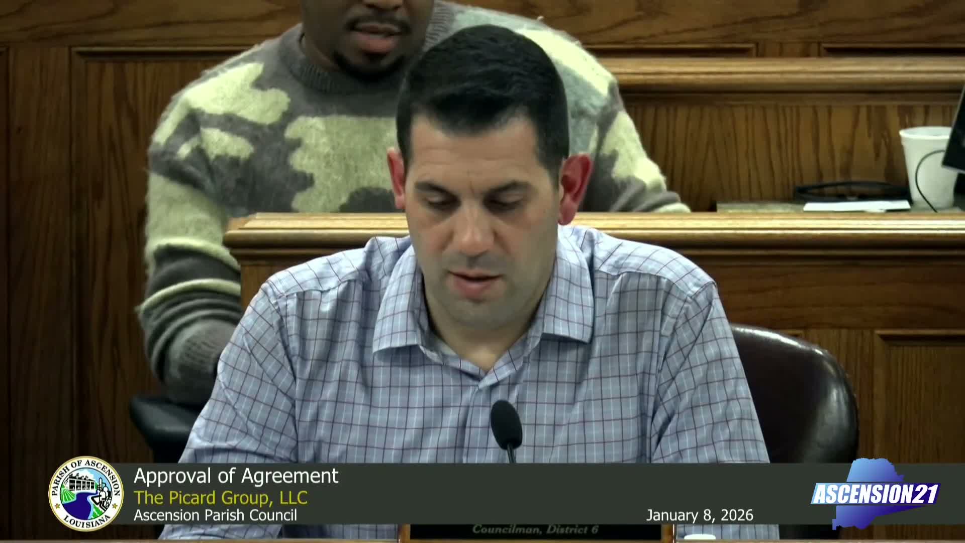 Council goes into executive session, adopts confidentiality for Riverplex negotiations and approves item tied to 'Demco versus Ascension Parish'