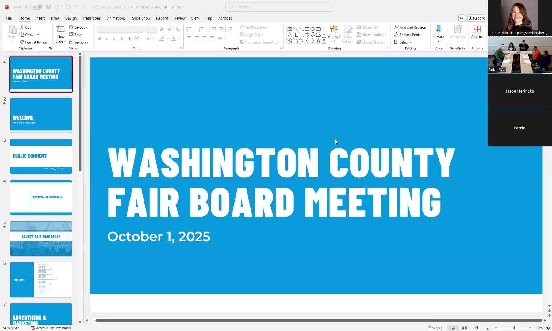 Washington County fair board accepts FY2024 financials, preliminarily approves FY2025–26 and backs $5,000 scholarship donation