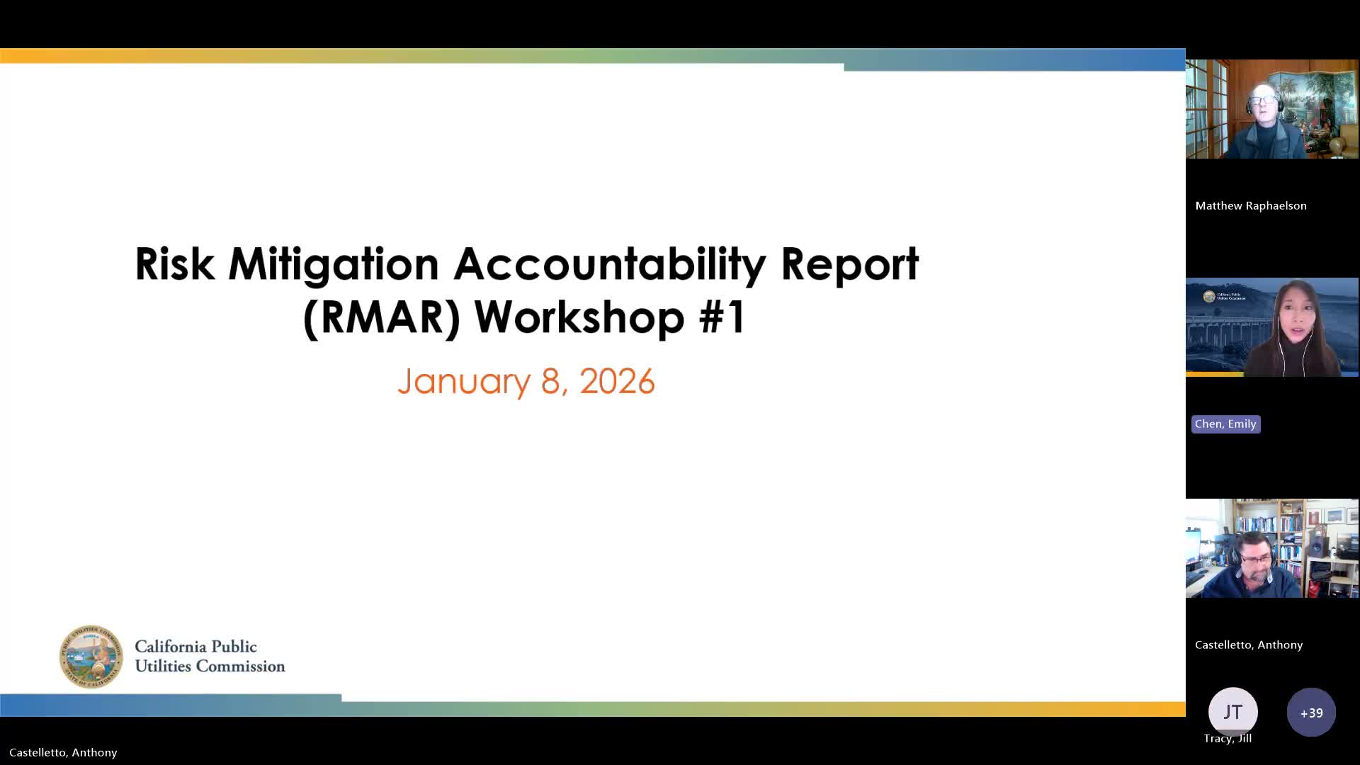 CPUC staff outlines RMAR filing schedule, recast/backcast rules and methods to show mitigation effectiveness at public workshop