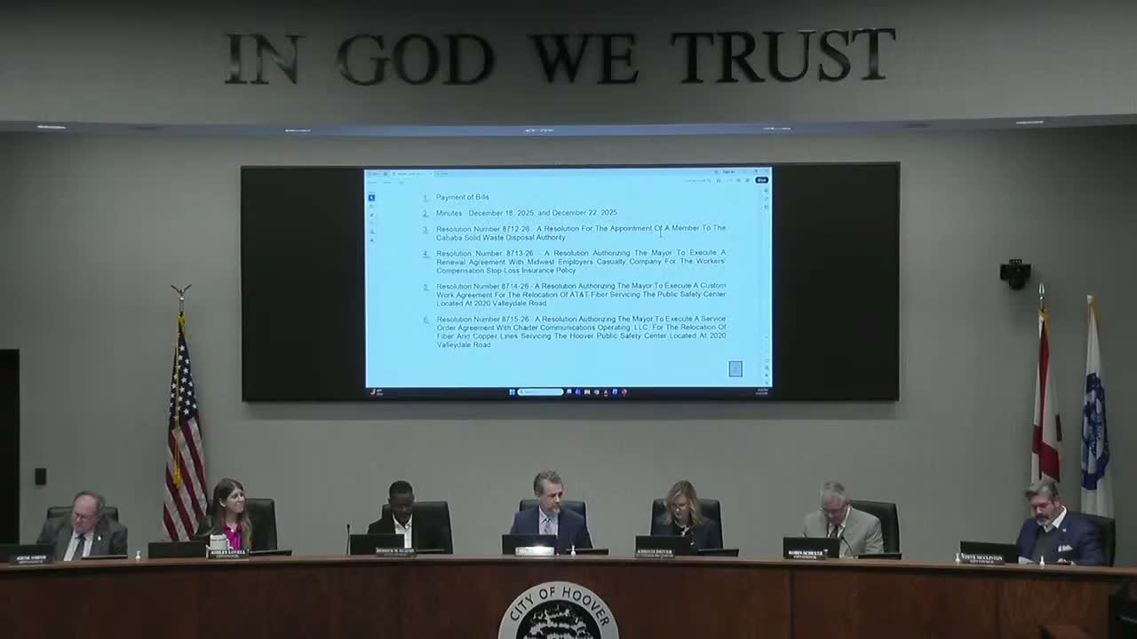 Council approves consent agenda including fiber contracts, change orders and drainage repair funding