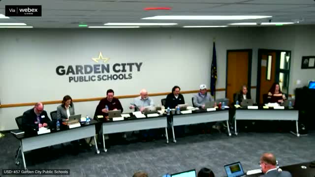 Garden City High FFA officers brief board on competitions, community work and membership