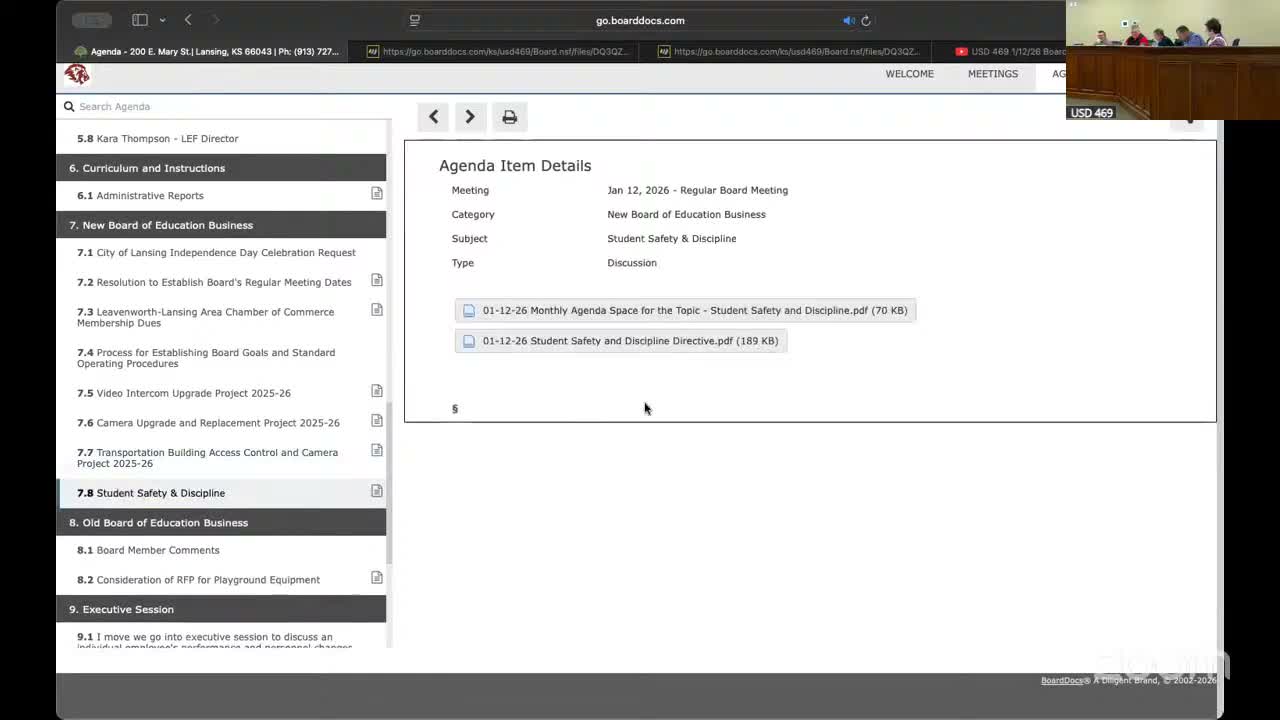 Motion to adopt student safety statement fails amid procedural and legal concerns