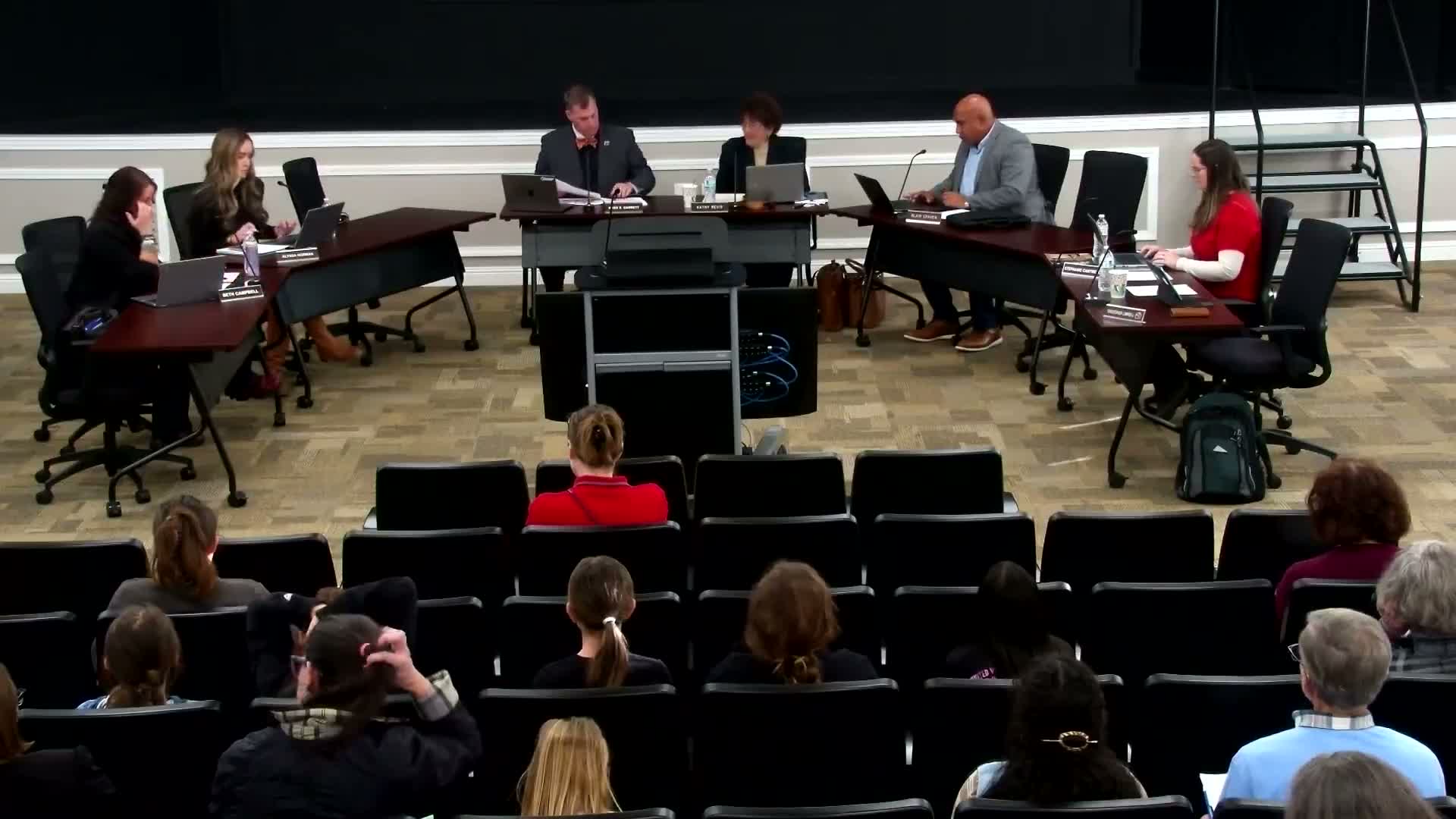 Board highlights teachers, finalists and student programs; students report large local fundraising and outreach